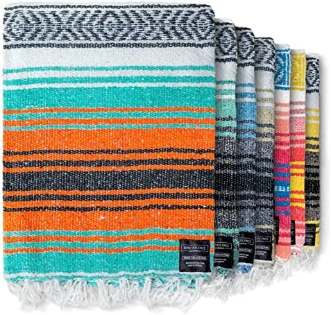 Benevolence LA Authentic Mexican Blanket - Beach Blanket, Handwoven Serape Blanket, Perfect Beach Blankets, Picnic Blanket, Outdoor Blanket, Yoga Blanket, Camping Blanket, Car Blanket, Woven Blanket (Rust) Mint 11 Benevolence LA Authentic Mexican Blanket - Beach Blanket, Handwoven Serape Blanket, Perfect Beach Blankets, Picnic Blanket, Outdoor Blanket, Yoga Blanket, Camping Blanket, Car Blanket, Woven Blanket (Rust) Mint - Image 9