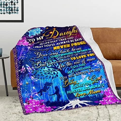 JASUTOT Daughter Gift From Mom - To My Daughter Blanket - Daughter Blanket From Mom - Daughter Gifts - Gifts For Daughter - Birthday Gifts For Daughter, Daughter Birthday Gift Ideas For Adult 40"X50" To Daughter From Mom 4 JASUTOT Daughter Gift From Mom - To My Daughter Blanket - Daughter Blanket From Mom - Daughter Gifts - Gifts For Daughter - Birthday Gifts For Daughter, Daughter Birthday Gift Ideas For Adult 40"X50" To Daughter From Mom - Image 2