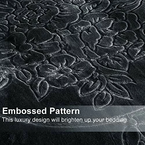 JML Fleece Blanket King Size, Heavy Korean Mink Blanket 85 X 95 Inches- 9 Lbs, Single Ply, Soft And Warm, Thick Raschel Printed Mink Blanket For Autumn,Winter,Bed,Home,Gifts, Dark Grey Solid Color Printed - Purple 7 JML Fleece Blanket King Size, Heavy Korean Mink Blanket 85 X 95 Inches- 9 Lbs, Single Ply, Soft And Warm, Thick Raschel Printed Mink Blanket For Autumn,Winter,Bed,Home,Gifts, Dark Grey Solid Color Printed - Purple - Image 5