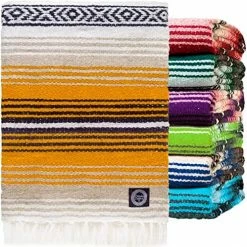Orizaba Original Rasta Hand Made Mexican Blanket | Yoga Blanket | Beach Blanket | Picnic Blanket | Falsa | Saltillo | Serape - Ikal -Electric Blankets Sales 2022 61PIVrfO2RL. AC