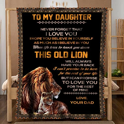 AMZLAL Gifts For Daughter, To My Daughter Gifts From Dad, Christmas Mothers Day Fathers Day Birthdays Gifts For Daughter, Sofa Bed Blanket (to My Daughter From Dad, Size:50"x60") To My Dad,son 4 AMZLAL Gifts For Daughter, To My Daughter Gifts From Dad, Christmas Mothers Day Fathers Day Birthdays Gifts For Daughter, Sofa Bed Blanket (to My Daughter From Dad, Size:50"x60") To My Dad,son - Image 2