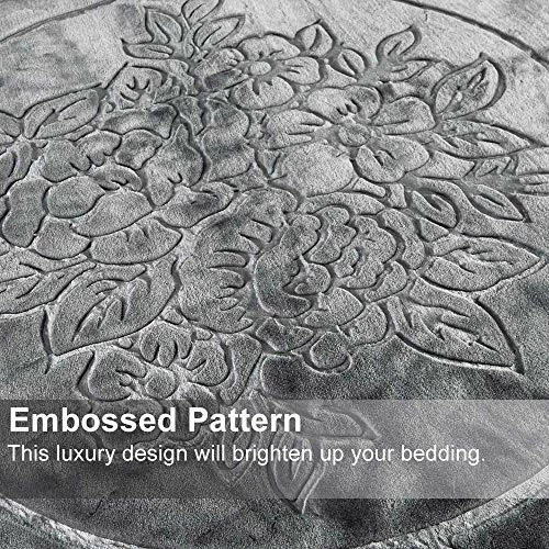 JML Fleece Blanket King Size, Heavy Korean Mink Blanket 85 X 95 Inches- 9 Lbs, Single Ply, Soft And Warm, Thick Raschel Printed Mink Blanket For Autumn,Winter,Bed,Home,Gifts, Grey Solid Color Printed - Teal 7 JML Fleece Blanket King Size, Heavy Korean Mink Blanket 85 X 95 Inches- 9 Lbs, Single Ply, Soft And Warm, Thick Raschel Printed Mink Blanket For Autumn,Winter,Bed,Home,Gifts, Grey Solid Color Printed - Teal - Image 5