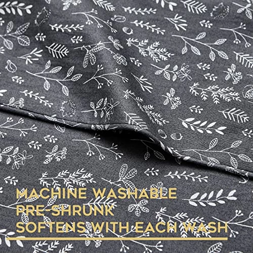 YnM Cotton Duvet Cover For Weighted Blankets (48''x72'') -Plant/Grey Print Cotton Removable Cover Purple Sweetness 7 YnM Cotton Duvet Cover For Weighted Blankets (48''x72'') -Plant/Grey Print Cotton Removable Cover Purple Sweetness - Image 5