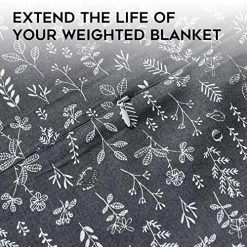 YnM Cotton Duvet Cover For Weighted Blankets (48''x72'') -Plant/Grey Print Cotton Removable Cover Purple Sweetness 10 YnM Cotton Duvet Cover For Weighted Blankets (48''x72'') -Plant/Grey Print Cotton Removable Cover Purple Sweetness -Electric Blankets Sales 2022 61VISNytEjL