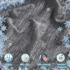 PHF Cooling Blanket King Size, Summer Blankets Absorb Heat To Keep Adults, Children Cool On Warm Nights, Lightweight Blanket For Bed Sofa Couch, Keep Cool For Hot Sleeper, 108x90 Inches, Charcoal -Electric Blankets Sales 2022 61X7CnRn8CL