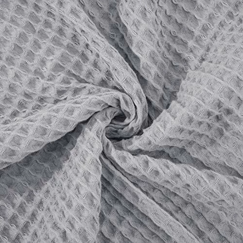 HBlife Premium 100% Cotton Blanket King Size, Soft Lightweight Breathable Waffle Weave Thermal Blanket For Home Decoration, Grey 90 X 106 Inches 5 HBlife Premium 100% Cotton Blanket King Size, Soft Lightweight Breathable Waffle Weave Thermal Blanket For Home Decoration, Grey 90 X 106 Inches - Image 3
