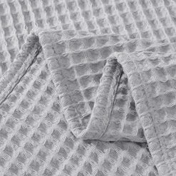 HBlife Premium 100% Cotton Blanket King Size, Soft Lightweight Breathable Waffle Weave Thermal Blanket For Home Decoration, Grey 90 X 106 Inches 20 HBlife Premium 100% Cotton Blanket King Size, Soft Lightweight Breathable Waffle Weave Thermal Blanket For Home Decoration, Grey 90 X 106 Inches -Electric Blankets Sales 2022 61XyieWNApL