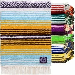 Orizaba Original Rasta Hand Made Mexican Blanket | Yoga Blanket | Beach Blanket | Picnic Blanket | Falsa | Saltillo | Serape - Ikal -Electric Blankets Sales 2022 61ZRbdp2D3L. AC