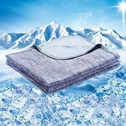NITOWOLF Cooling Blanket Summer Breathable Blanket Absorbs Body Heat And Keep You Cool, Lightweight Skin-Friendly Bed Blanket Dissipates Heat For Hot Sleeper(59x79inch, Gray) 14 NITOWOLF Cooling Blanket Summer Breathable Blanket Absorbs Body Heat And Keep You Cool, Lightweight Skin-Friendly Bed Blanket Dissipates Heat For Hot Sleeper(59x79inch, Gray) -Electric Blankets Sales 2022 61auGS7C nL. AC