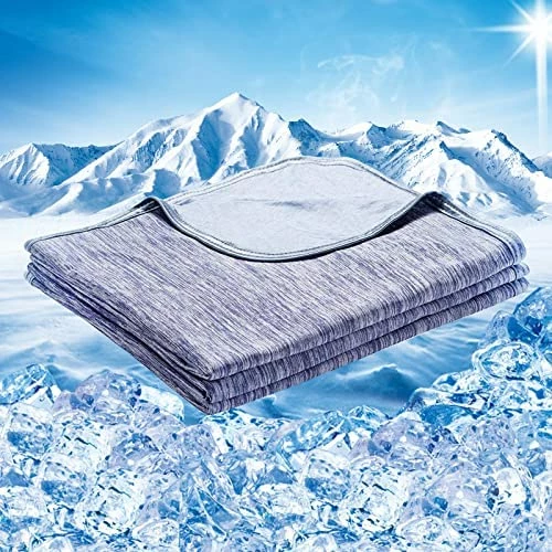 NITOWOLF Cooling Blanket Summer Breathable Blanket Absorbs Body Heat And Keep You Cool, Lightweight Skin-Friendly Bed Blanket Dissipates Heat For Hot Sleeper(59x79inch, Gray) 8 NITOWOLF Cooling Blanket Summer Breathable Blanket Absorbs Body Heat And Keep You Cool, Lightweight Skin-Friendly Bed Blanket Dissipates Heat For Hot Sleeper(59x79inch, Gray) - Image 6