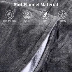 Aestas Electric Blanket Heated Blanket Throw, 50"x60" Soft Flannel & Sherpa Heating Blanket Throw With 6 Heating Levels & 4hrs Auto Off, Fast Heat & ETL Certification, Home Office Use & Machine Washable -Electric Blankets Sales 2022 61bRBI6E6EL