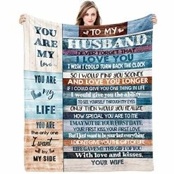 HAINANBOY Gifts For Husband Him Gift From Wife Blanket For Christmas Wedding Anniversary Birthday Fathers Valentines Halloween Thanksgiving Day Romantic Husband Gifts Ideas Ultra Soft Blankets 60x50inch