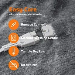 Degrees Of Comfort Sherpa Soft Dual Control Electric Blanket King Size, Heating Blankets | Washable | 1-10 Hour Automatic Shut Off | Double Zone, 20 Heat Settings | 100" X 90" Grey 22 Degrees Of Comfort Sherpa Soft Dual Control Electric Blanket King Size, Heating Blankets | Washable | 1-10 Hour Automatic Shut Off | Double Zone, 20 Heat Settings | 100" X 90" Grey -Electric Blankets Sales 2022 61djwerX8pL 1