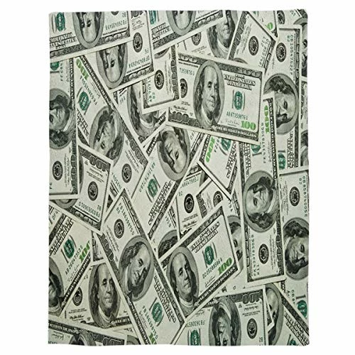 Advancey 100 Dollar Bill Money Pattern Flannel Fleece Throw Blanket Lightweight Cozy Bed Sofa Blankets Super Soft Fabric,39x49 Inch 5 Advancey 100 Dollar Bill Money Pattern Flannel Fleece Throw Blanket Lightweight Cozy Bed Sofa Blankets Super Soft Fabric,39x49 Inch - Image 3