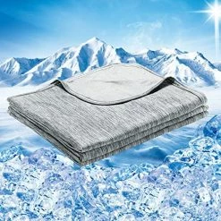 NITOWOLF Cooling Blanket Summer Breathable Blanket Absorbs Body Heat And Keep You Cool, Lightweight Skin-Friendly Bed Blanket Dissipates Heat For Hot Sleeper(59x79inch, Gray) 15 NITOWOLF Cooling Blanket Summer Breathable Blanket Absorbs Body Heat And Keep You Cool, Lightweight Skin-Friendly Bed Blanket Dissipates Heat For Hot Sleeper(59x79inch, Gray) -Electric Blankets Sales 2022 61gyzJ ViAL. AC