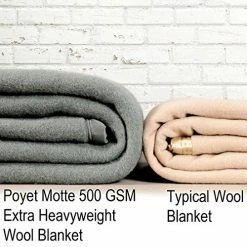 Poyet Motte Made In France Poyet Motte Aubisque 500GSM Heavyweight 100-Percent Wool Blanket (King, Grey/Lt Grey) -Electric Blankets Sales 2022 61hvbj6s4sL 2