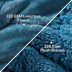 Cottonblue Sherpa Fleece Weighted Blanket 20lbs For Adults, Fluffy Cozy Plush Blanket 20 Pounds, Queen Size Weighted Blanket 60”x80”, Warm And Cozy Hug Blanket For Queen/King Size Bed,Slate Blue -Electric Blankets Sales 2022 61iAdL5c8KL