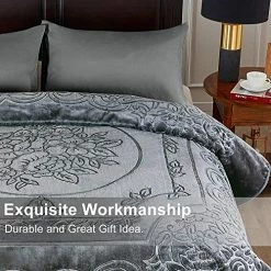 JML Fleece Blanket King Size, Heavy Korean Mink Blanket 85 X 95 Inches- 9 Lbs, Single Ply, Soft And Warm, Thick Raschel Printed Mink Blanket For Autumn,Winter,Bed,Home,Gifts, Grey Solid Color Printed - Teal 21 JML Fleece Blanket King Size, Heavy Korean Mink Blanket 85 X 95 Inches- 9 Lbs, Single Ply, Soft And Warm, Thick Raschel Printed Mink Blanket For Autumn,Winter,Bed,Home,Gifts, Grey Solid Color Printed - Teal -Electric Blankets Sales 2022 61ig9jqYyML