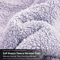 JML Luxury Sherpa Flannel Blanket 3-Piece, Winter Warm Bed Blanket With 2 Pillow Shams- Soft, Warm, Korean Style Printed Embossed Reversible Plush Bed Blanket, Poney King Size (79" X 91") Purple Floral 15 JML Luxury Sherpa Flannel Blanket 3-Piece, Winter Warm Bed Blanket With 2 Pillow Shams- Soft, Warm, Korean Style Printed Embossed Reversible Plush Bed Blanket, Poney King Size (79" X 91") Purple Floral -Electric Blankets Sales 2022 61jgoDExEzL