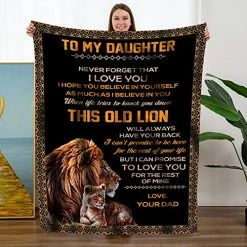 AMZLAL Gifts For Daughter, To My Daughter Gifts From Dad, Christmas Mothers Day Fathers Day Birthdays Gifts For Daughter, Sofa Bed Blanket (to My Daughter From Dad, Size:50"x60") To My Dad,son