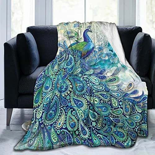 FLXUR Super Soft Peacock Blanket, Light Plush Bed Blanket, Suitable For Adults And Children To Use 50"x40" Black16 10 FLXUR Super Soft Peacock Blanket, Light Plush Bed Blanket, Suitable For Adults And Children To Use 50"x40" Black16 - Image 8