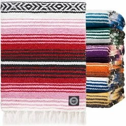 Orizaba Original Rasta Hand Made Mexican Blanket | Yoga Blanket | Beach Blanket | Picnic Blanket | Falsa | Saltillo | Serape - Ikal -Electric Blankets Sales 2022 61mFC7oTpdL. AC