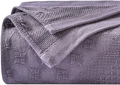 Chavish Cotton Waffle Wave Blanket Oversized, 59"x79" Luxury Soft Breathable Waffle Blanket Skin Friendly, Lightweight Blanket Layer For Bed Pink Style3-blue 8 Chavish Cotton Waffle Wave Blanket Oversized, 59"x79" Luxury Soft Breathable Waffle Blanket Skin Friendly, Lightweight Blanket Layer For Bed Pink Style3-blue - Image 6