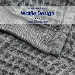 Bobor Cooling Blanket, 100% Bamboo Waffle Pattern Weave Blanket, Soft Lightweight Blanket, Summer Keeps Cool At Night, Home Decoration Blanket For Couch And Bed (59"x79", Dark Grey) 12 Bobor Cooling Blanket, 100% Bamboo Waffle Pattern Weave Blanket, Soft Lightweight Blanket, Summer Keeps Cool At Night, Home Decoration Blanket For Couch And Bed (59"x79", Dark Grey) -Electric Blankets Sales 2022 61nVUfzVvML