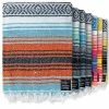 Benevolence LA Authentic Mexican Blanket - Beach Blanket, Handwoven Serape Blanket, Perfect Beach Blankets, Picnic Blanket, Outdoor Blanket, Yoga Blanket, Camping Blanket, Car Blanket, Woven Blanket (Rust) Mint