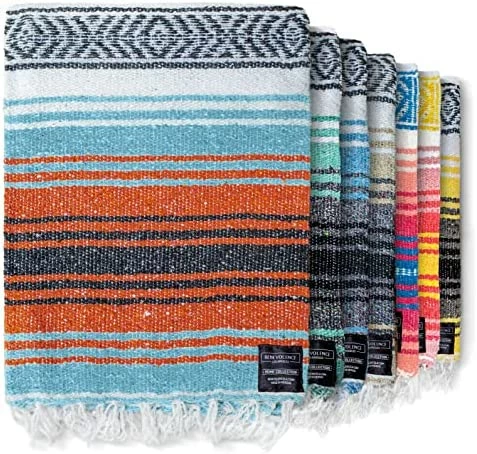 Benevolence LA Authentic Mexican Blanket - Beach Blanket, Handwoven Serape Blanket, Perfect Beach Blankets, Picnic Blanket, Outdoor Blanket, Yoga Blanket, Camping Blanket, Car Blanket, Woven Blanket (Rust) Mint 14 Benevolence LA Authentic Mexican Blanket - Beach Blanket, Handwoven Serape Blanket, Perfect Beach Blankets, Picnic Blanket, Outdoor Blanket, Yoga Blanket, Camping Blanket, Car Blanket, Woven Blanket (Rust) Mint - Image 12