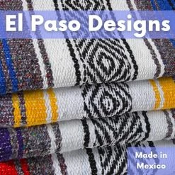 El Paso Designs Mexican Yoga Blanket | Colorful Falsa Serape | Park Blanket, Yoga Towel, Picnic, Beach Blanket, Patio Blanket, Soft Woven Saddle Blanket, Boho Home Décor (Champagne) -Electric Blankets Sales 2022 61oXuF6Nw4S