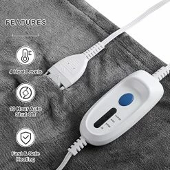 Coomiss Twin Size Heated Blanket Electric Throw 62" X 84" Oversize Flannel Fast Heating Blanket ETL Certification With 4 Heating Levels & 10 Hours Auto Off Machine Washable Grey -Electric Blankets Sales 2022 61ocezgbx8L