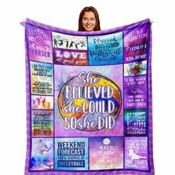 Zolumy Volleyball Blanket Gifts, Volleyball Gifts For Teen Girls, Volleyball Gifts For Team/Girls, Volleyball Coach Gift For Women, Best Volleyball Gift Ideas, Volleyball Team Gifts, Blanket 60X50in Volleyball Lover Gift