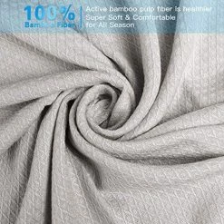 AmyHomie Cooling Blanket, 100% Bamboo Blankets For Hot Sleepers Night Sweats, Lightweight Breathable Summer Cool Blankets For Bed Couch, With Laundry Bag Gift(Light Gray, 79×91in) -Electric Blankets Sales 2022 61re2hse3PL