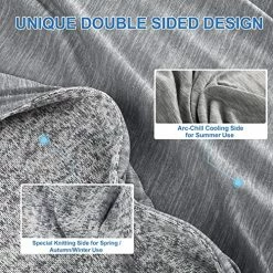 Golden Monster| 2-in-1 Cooling And Warm Double Sided Blankets For Hot Sleepers,All Seasons Soft Breathable Cozy Twin/Full Blankets For Sofa,Car,Chair,60”x80”(Grey And White) Blue/white 11 Golden Monster| 2-in-1 Cooling And Warm Double Sided Blankets For Hot Sleepers,All Seasons Soft Breathable Cozy Twin/Full Blankets For Sofa,Car,Chair,60”x80”(Grey And White) Blue/white -Electric Blankets Sales 2022 61tl2lxgcdL