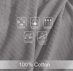 COTTON CRAFT - Soft Cotton Thermal Blanket - King - Herringbone Twill Weave - Luxurious Breathable Skin Friendly Lightweight Throw Blanket Sofa Couch Bed - All Season Travel Camping - Grey Matelassé Leaf- Ivory 20 COTTON CRAFT - Soft Cotton Thermal Blanket - King - Herringbone Twill Weave - Luxurious Breathable Skin Friendly Lightweight Throw Blanket Sofa Couch Bed - All Season Travel Camping - Grey Matelassé Leaf- Ivory -Electric Blankets Sales 2022 61u2NONNMZS