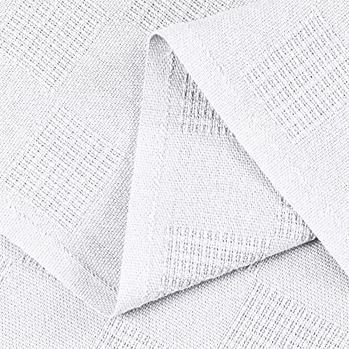 Utopia Bedding 100% Cotton Blanket (Queen Size - 90x90 Inches) 350GSM Lightweight Thermal Blanket, Soft Breathable Blanket For All Seasons (White) 5 Utopia Bedding 100% Cotton Blanket (Queen Size - 90x90 Inches) 350GSM Lightweight Thermal Blanket, Soft Breathable Blanket For All Seasons (White) - Image 3