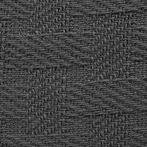 Glamburg 100% Cotton Bed Blanket, Breathable Bed Blanket Queen Size, Cotton Thermal Blankets Full - Queen Size, Perfect For Layering Any Bed For All Season - Charcoal Grey 5 Glamburg 100% Cotton Bed Blanket, Breathable Bed Blanket Queen Size, Cotton Thermal Blankets Full - Queen Size, Perfect For Layering Any Bed For All Season - Charcoal Grey - Image 3