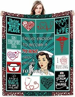 Joyloce Social Worker Practitioner Blanket Birthday Gift 60"x50" For Women - Lightweight Soft Warm Cozy Fuzzy Throws Blankets For Home Bedroom Sofa Couch Decor With Beautiful Print -Electric Blankets Sales 2022 61xKsHtiakL. AC