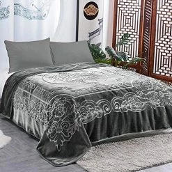 MERRY HOME JML Fleece Blanket King Size, Heavy Korean Mink Blanket 85 X 95 Inches- 9 Lbs, Single Ply, Soft And Warm, Thick Raschel Printed Mink Blanket For Autumn,Winter,Bed,Home,Gifts, (Black) -Electric Blankets Sales 2022 61xvSU7WoDL. AC