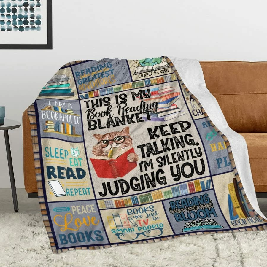 POQUSH Book Lovers Gifts Blanket 80"x60",Gifts For Book Lovers Women, Women Reading Gifts For Book Lovers,Book Reader Gifts,Book Club /Bookworm Gifts For Reading Lover Bookish,Literary Gifts Ideas 5 POQUSH Book Lovers Gifts Blanket 80"x60",Gifts For Book Lovers Women, Women Reading Gifts For Book Lovers,Book Reader Gifts,Book Club /Bookworm Gifts For Reading Lover Bookish,Literary Gifts Ideas - Image 3